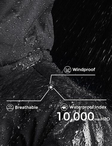 ZSHOW Boys' Waterproof Ski Jacket Windbproof Hooded Mountain Sportswear Outdoor Raincoat in Kuwait