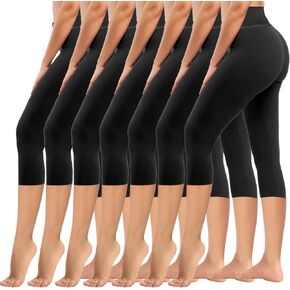 yeuG 7 Pack High Waisted Leggings for Women Tummy Control Soft Workout Yoga Pants