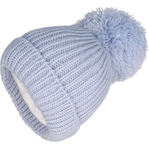 LANGZHEN Winter Warm Knitted Baby Hats for Girls Pom Pom Kid Toddler Boys Beanies Cap with Fleece Lining in Saudi Arabia