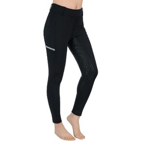 SPOEAR Horse Riding Pants Equestrian Girls Full Seat Silicone Breeches Kids Pull-On Horseback Riding Tights Pockets in Saudi Arabia