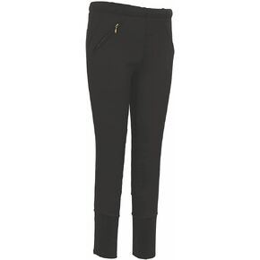 TuffRider Children's Unifleece Pull-On Stretch Fleece Knee Patch Winter Breeches