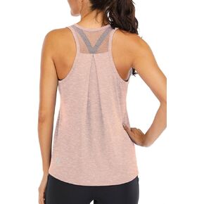 قمصان علوية للتمرين من ICTIVE للنساء قطع علوية فضفاضة تناسب Racerback للنساء قطع علوية شبكية بدون ظهر بدون أكمام للعضلات بدون أكمام للجري in Kuwait