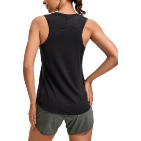 CRZ YOGA Lightweight Tank Top for Women Racerback Sleeveless Workout Tops High Neck Athletic Running Shirts in Saudi Arabia