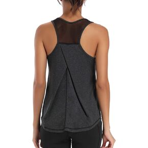 Aeuui Womens Workout Tops for Women Racerback Tank Tops Mesh Yoga Shirts Athletic Running Tank Tops Sleeveless Gym Clothes in Saudi Arabia