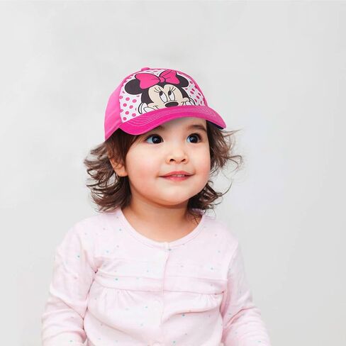 Disney Girls' 2 Pack Adjustable Baseball Hat: Minnie Mouse, Encanto Mirabel, Ariel, Princess (Toddler/Little Girl), Size Age 4-7, Minnie Mouse Pink in Saudi Arabia