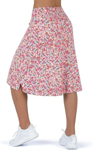 Women's Midi Length Skorts Skirts with 3 Pockets Modest Skirts Women's 24" Knee Length Skort in Kuwait