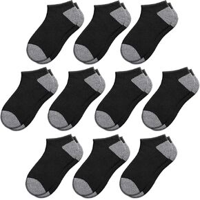 Comfoex 10 Pairs Boys Socks 4-6 6-8 8-10 Years Old Low Cut Ankle Athletic Socks For Kids Short Half Cushioned Socks in Saudi Arabia