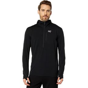 سترة بغطاء للرأس من Arc'teryx Delta 1/2 برقبة بسحاب للرجال | سترة صوفية Polartec Power Dry متعددة الاستخدامات