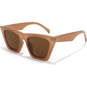 FEISEDY Vintage Square Cat Eye Sunglasses Women Trendy Cateye Sunglasses B2473