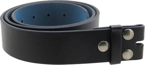 Leather Belt Strap with Smooth Grain Finish 1.5" Wide with Snaps in Kuwait