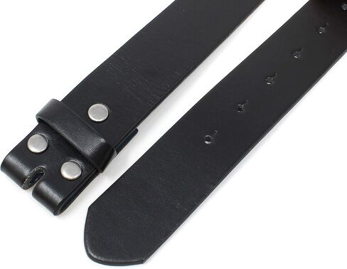 Leather Belt Strap with Smooth Grain Finish 1.5" Wide with Snaps in Kuwait