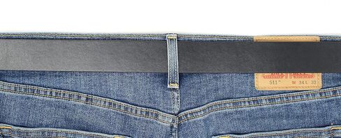 Leather Belt Strap with Smooth Grain Finish 1.5" Wide with Snaps in Kuwait