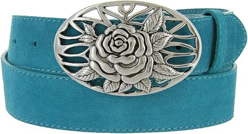 Belts.com Square or Oval Antique Buckle Casual Jean Suede Leather Belt 1-1/2"(38mm) or 1"(25mm) Wide in Kuwait