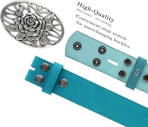 Belts.com Square or Oval Antique Buckle Casual Jean Suede Leather Belt 1-1/2"(38mm) or 1"(25mm) Wide in Kuwait