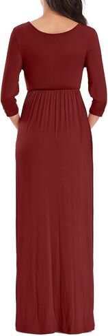 KIM S Maternity Maxi Dress for Baby Shower and Photoshoot | V neck, Empire waist, Flowy A line fit, Sizes S-3XL in Saudi Arabia