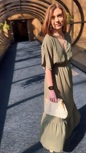 STYLEWORD Women's 2026 Summer Maternity Dress Short Sleeve V Neck Tiered Boho Flowy Long Maxi Dress in Saudi Arabia