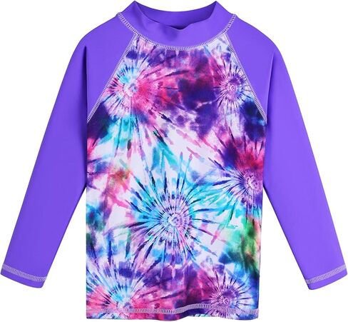 TFJH E Girls Long Sleeve Swimsuits Skirt 2-Pieces Rash Guard Set Sun Protection UV 50+ in Kuwait