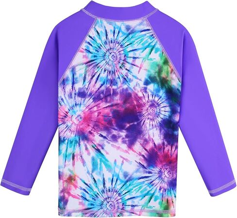 TFJH E Girls Long Sleeve Swimsuits Skirt 2-Pieces Rash Guard Set Sun Protection UV 50+ in Kuwait