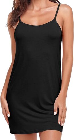 Zephyrine Women's Full Slip Dress for Women Adjustable Spaghetti Strap Cami Slip Mini Dress in Kuwait