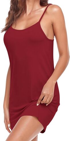 Zephyrine Women's Full Slip Dress for Women Adjustable Spaghetti Strap Cami Slip Mini Dress in Kuwait