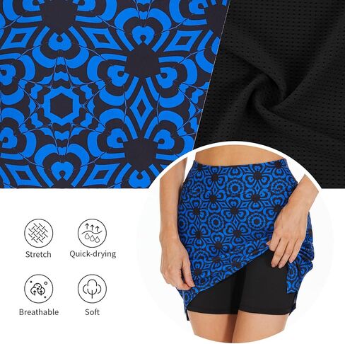 M MOTEEPI Skorts for Woman 18" Golf Athletic Skirts with Pockets High Waist Tennis Skirt in Kuwait