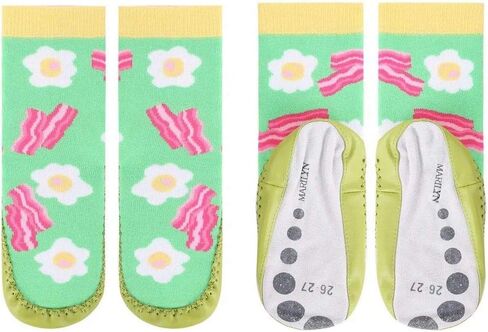 Marilyn Girls Non Skid Slipper Socks Leather Sole Moccasin in Saudi Arabia