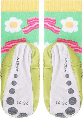 Marilyn Girls Non Skid Slipper Socks Leather Sole Moccasin in Saudi Arabia