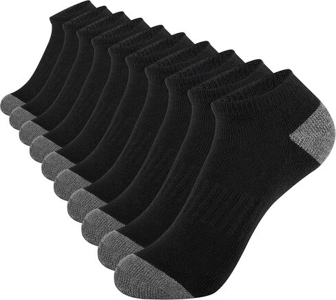 Comfoex 10 Pairs Boys Socks 4-6 6-8 8-10 Years Old Low Cut Ankle Athletic Socks For Kids Short Half Cushioned Socks in Kuwait
