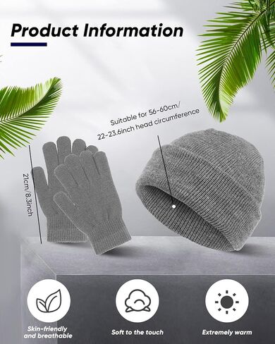 96 Pcs Winter Beanies and Gloves Bulk Combo Pack for Men Women Homeless Thermal Winter Solid Hat and Glove Warm Cozy Gift for Christmas in Saudi Arabia