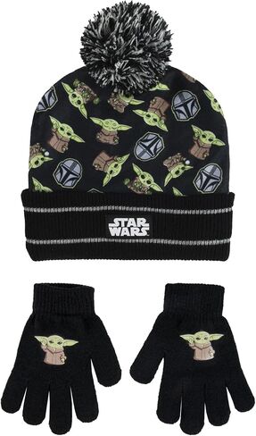 Star Wars Mandalorian Boy’s Cuff Beanie & Gloves Set in Saudi Arabia