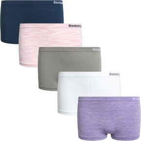 Reebok Girls' Underwear - Seamless Boyshort Panties (5 Pack)