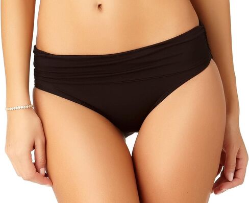 Anne Cole Women's High Waist to Fold Over Shirred Bikini Bottom Swimsuit in Kuwait