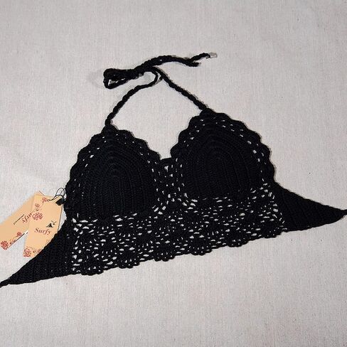 wonuu Women Summer Beach Crochet Top Bralette Knit Bra Bikini in Kuwait