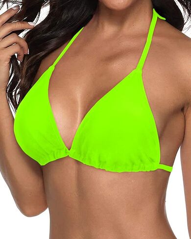 Tempt Me Women مثلث بيكيني أعلى سلسلة لباس سباحة أعلى الرسن ملابس السباحة الأعلى in Kuwait