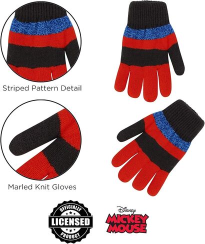 Mickey Mouse Boys Toddler Winter Hat, Scarf & Mittens Set For Ages 2-4 Or Hat, Scarves & Kids Gloves Sets For Ages 4-7 in Saudi Arabia