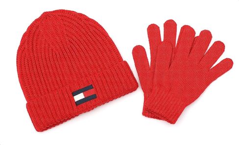 Tommy Hilfiger boys Fisherman Rib Cuff Hat and Gloves Set in Saudi Arabia