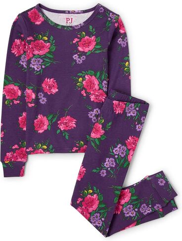 The Children's Place Girls' Kids-PJ Long Sleeve Top and Pants Snug Fit 100% Cotton 2 Piece Pajama Set in Saudi Arabia
