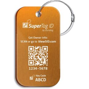 Dynotag® Sentry Series شبكة معدنية صلبة ممكّنة لبطاقة تعريف الأمتعة الذكية + حلقة فولاذية، ث. DynoIQ™ وخدمة الاسترداد مدى الحياة (الفولاذ المصقول والفولاذ المقاوم للصدأ) in Kuwait