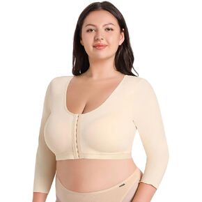 VELISDE Plus Size Women's Arm Shaper Tops Arm Lift Slimmer Compression Sleeves Support Garment Post Surgical Corrector in Saudi Arabia