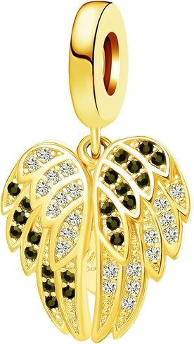 MiWangLing Guidance Angel Wing Cross Charm Cubic Zirconia Bead for Pandora Bracelet in Kuwait