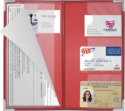 Corner Guard Insurance Card and Registration Document Holders | Premium Wallet with Magnetic Closure (Black) in Saudi Arabia