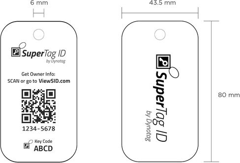 Dynotag® Sentry Series شبكة معدنية صلبة ممكّنة لبطاقة تعريف الأمتعة الذكية + حلقة فولاذية، ث. DynoIQ™ وخدمة الاسترداد مدى الحياة (الفولاذ المصقول والفولاذ المقاوم للصدأ) in Kuwait