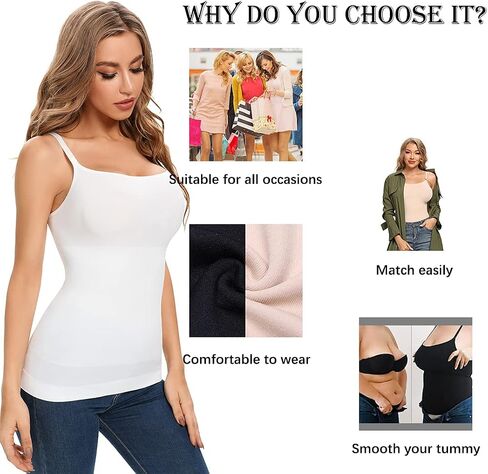 JOYSHAPER Shapewear Camisole for Women Tummy Control Shapewear Tank Top with Adjustable Spaghetti Strap Cami Tanks in Kuwait