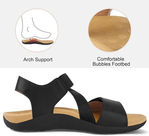 mysoft Women's Arch Support Sandals Orthotic Comfortable Walking Sandals Lightweight Athletic Outdoor Hiking Shoes in Kuwait