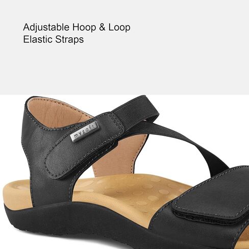 mysoft Women's Arch Support Sandals Orthotic Comfortable Walking Sandals Lightweight Athletic Outdoor Hiking Shoes in Kuwait