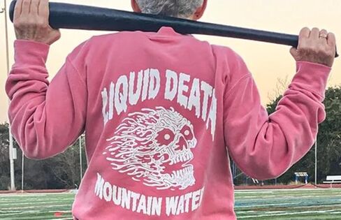 Liquid Death Instant Death Sweatshirt, Vintage Pink in Saudi Arabia