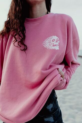 Liquid Death Instant Death Sweatshirt, Vintage Pink in Saudi Arabia