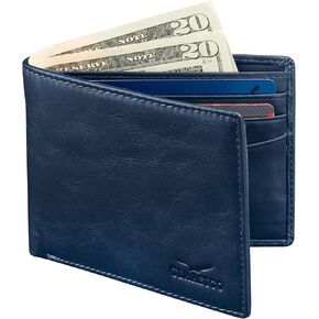 Wallet for Men’s - Genuine Leather Slim Bifold RFID Wallet - Gift for Men Packed in Stylish Gift Box in Saudi Arabia