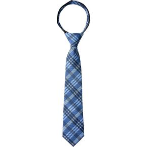 Spring Notion Boy's Plaid Woven Zipper Tie