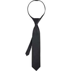 Calvin Klein boys Adjustable Pre-tied Zipper Tie - Big Boys